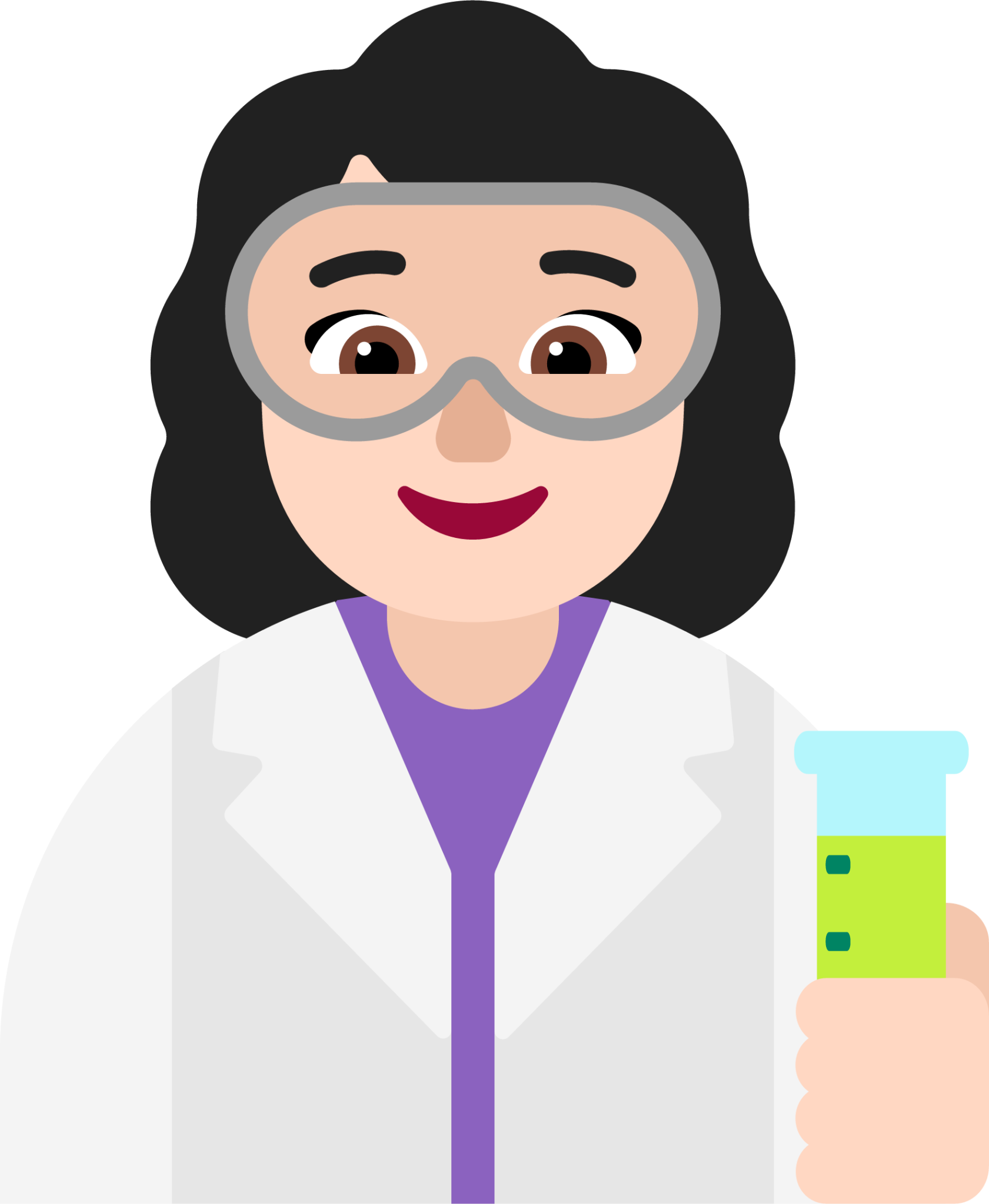woman scientist light emoji