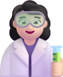 woman scientist light emoji