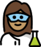 woman scientist: medium skin tone emoji