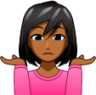 woman shrugging (brown) emoji