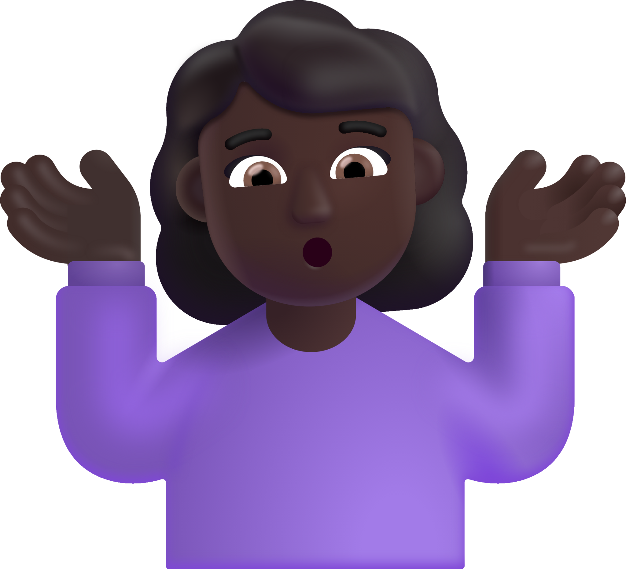 woman shrugging dark emoji