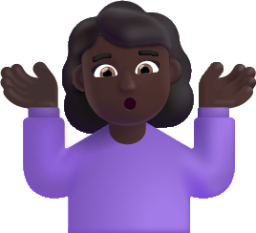 woman shrugging dark emoji