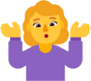 woman shrugging default emoji