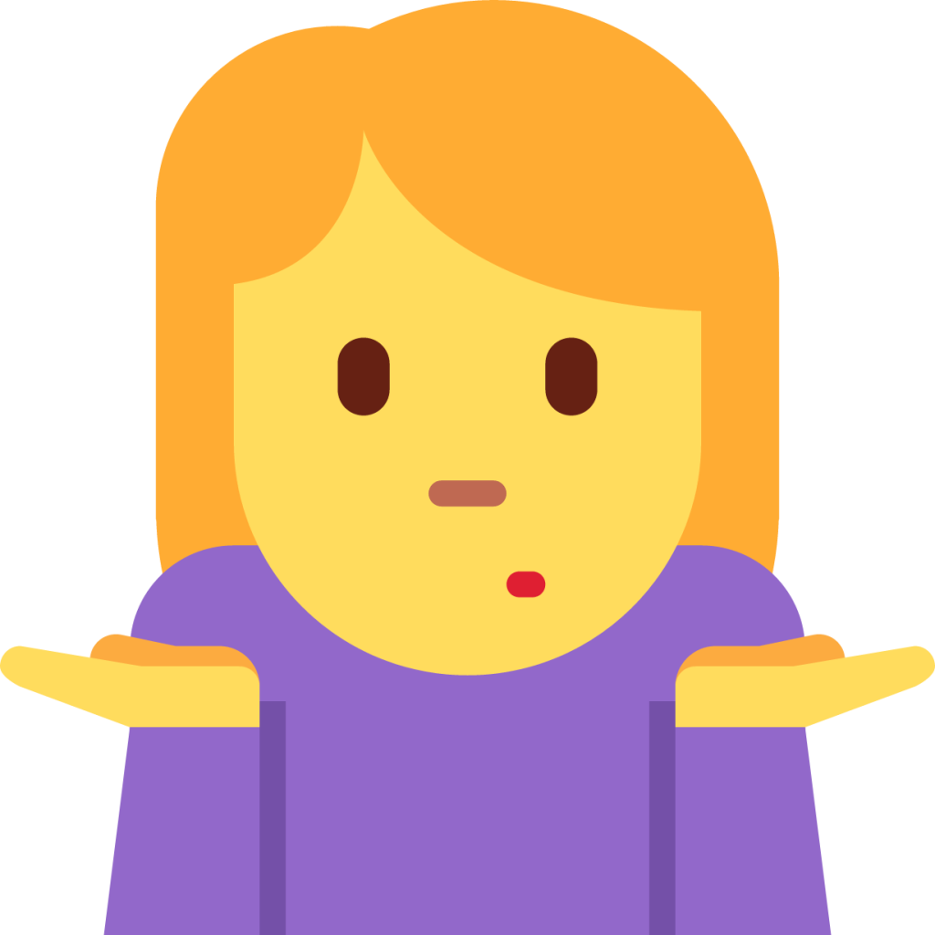 woman shrugging emoji