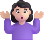 woman shrugging light emoji