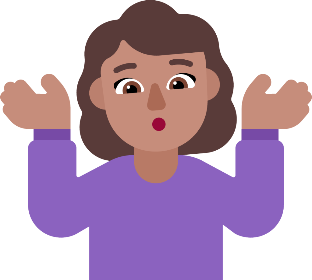 woman shrugging medium emoji
