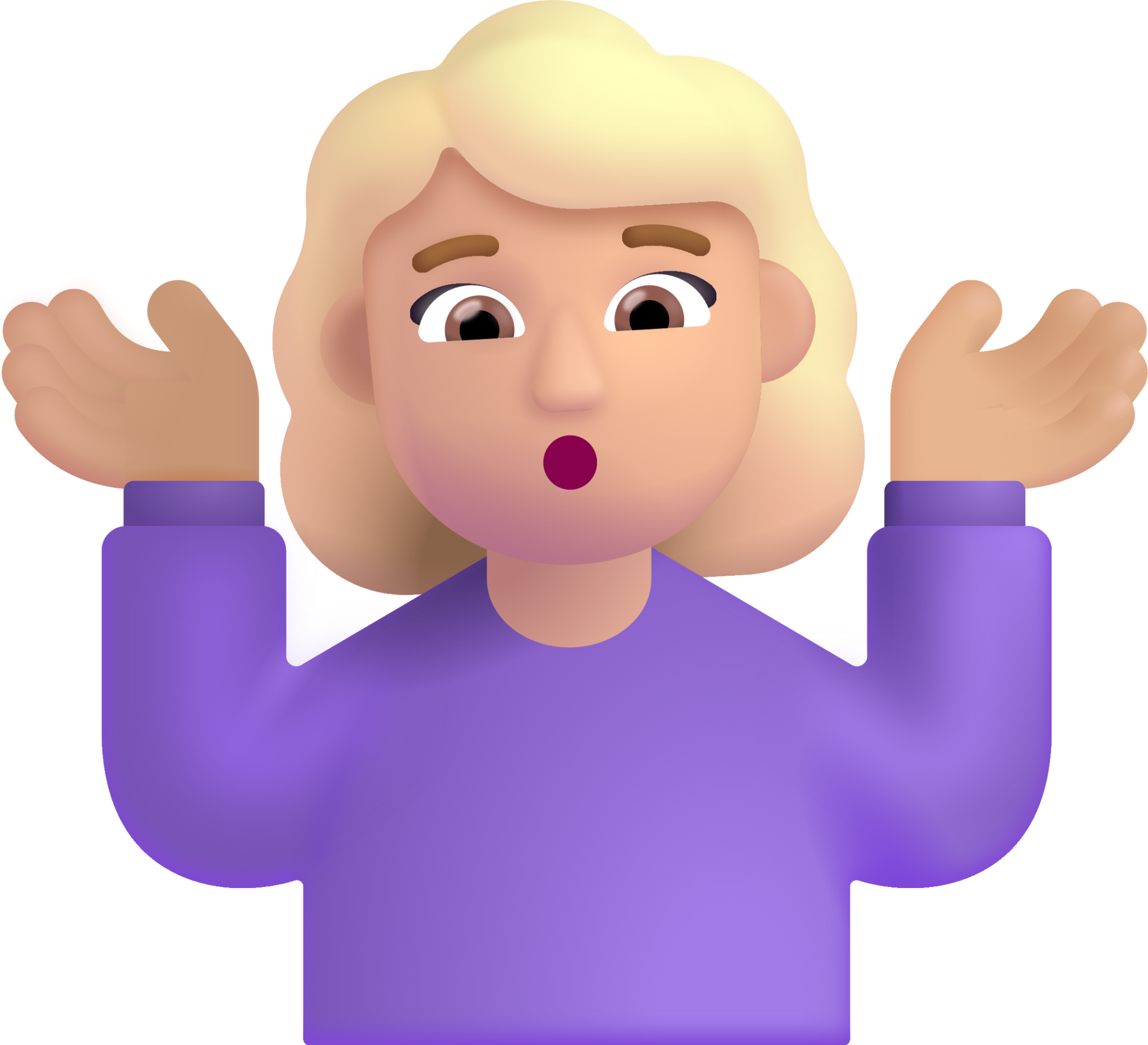 woman shrugging medium light emoji