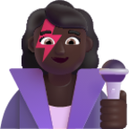 woman singer dark emoji