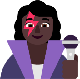 woman singer dark emoji
