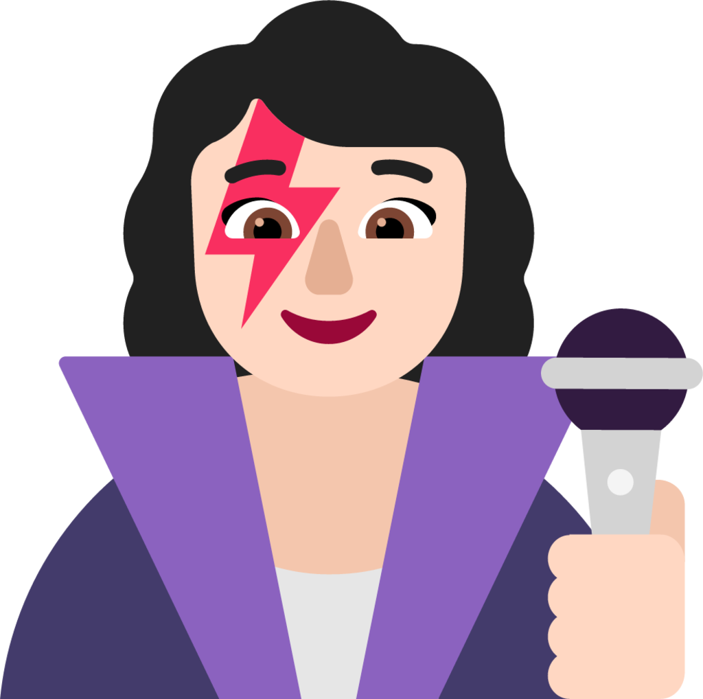 woman singer light emoji