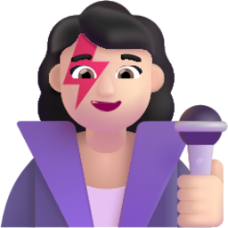 woman singer light emoji