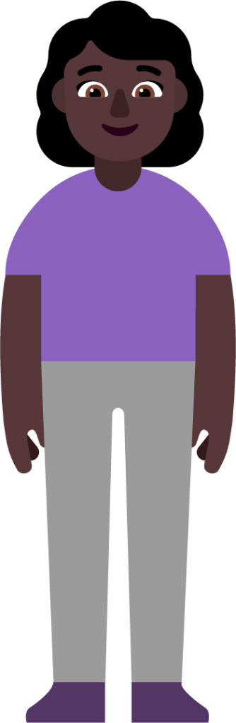 woman standing dark emoji