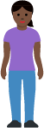 woman standing: dark skin tone emoji