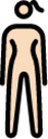 woman standing: light skin tone emoji