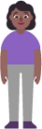 woman standing medium dark emoji