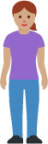 woman standing: medium skin tone emoji
