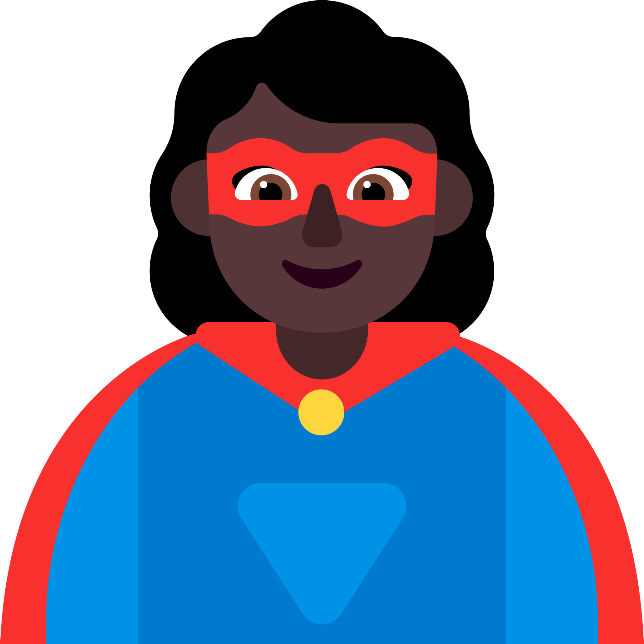 woman superhero dark emoji