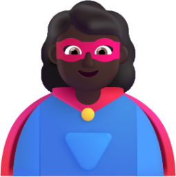 woman superhero dark emoji