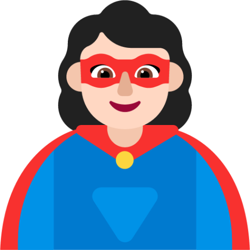 woman superhero light emoji