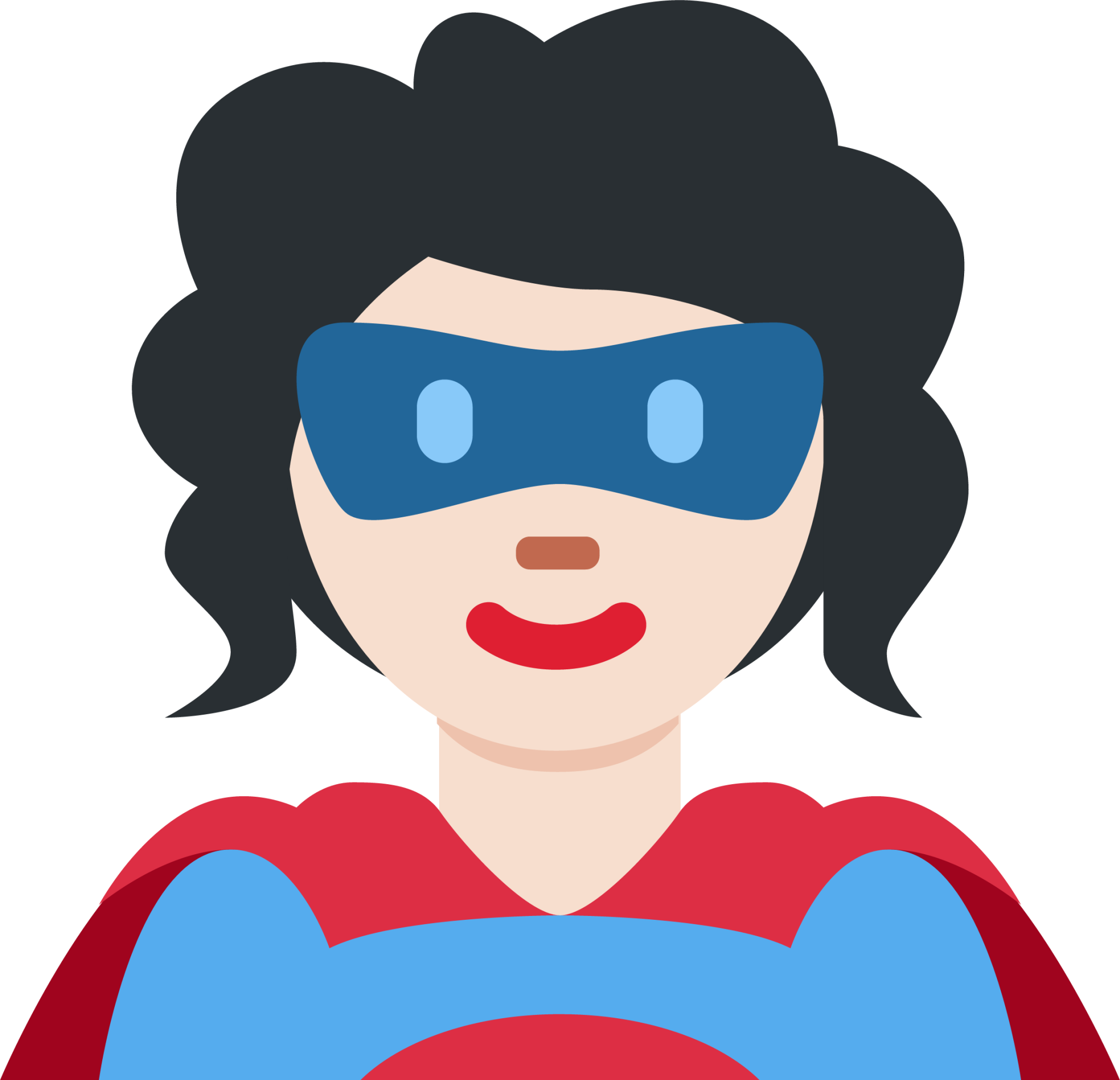 woman superhero: light skin tone emoji