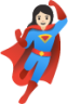 woman superhero: light skin tone emoji