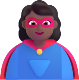 woman superhero medium dark emoji