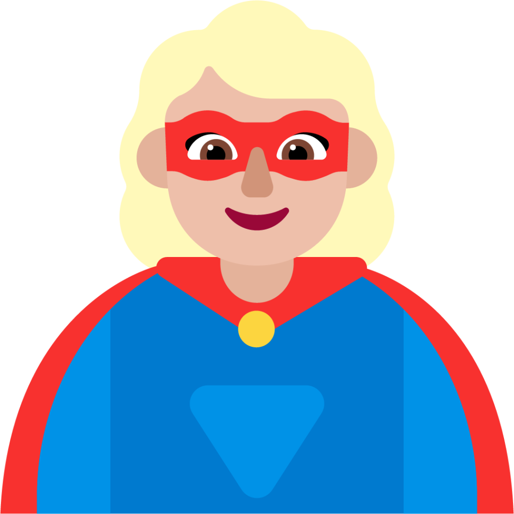 woman superhero medium light emoji