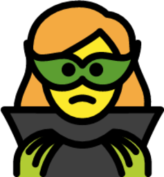 woman supervillain emoji