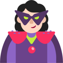 woman supervillain light emoji