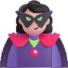 woman supervillain light emoji