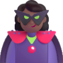 woman supervillain medium dark emoji