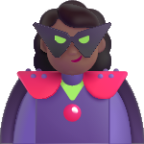 woman supervillain medium dark emoji