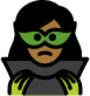 woman supervillain: medium-dark skin tone emoji