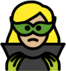 woman supervillain: medium-light skin tone emoji