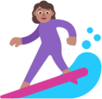 woman surfing medium emoji