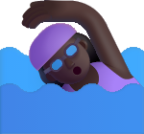 woman swimming dark emoji