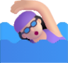 woman swimming light emoji