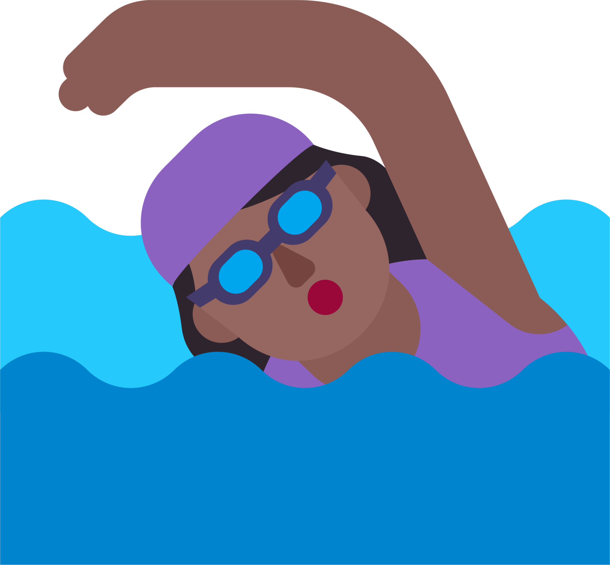 woman swimming medium dark emoji