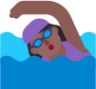 woman swimming medium dark emoji