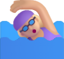 woman swimming medium light emoji
