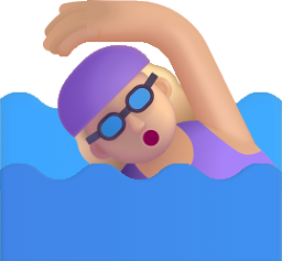 woman swimming medium light emoji