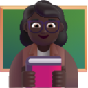 woman teacher dark emoji