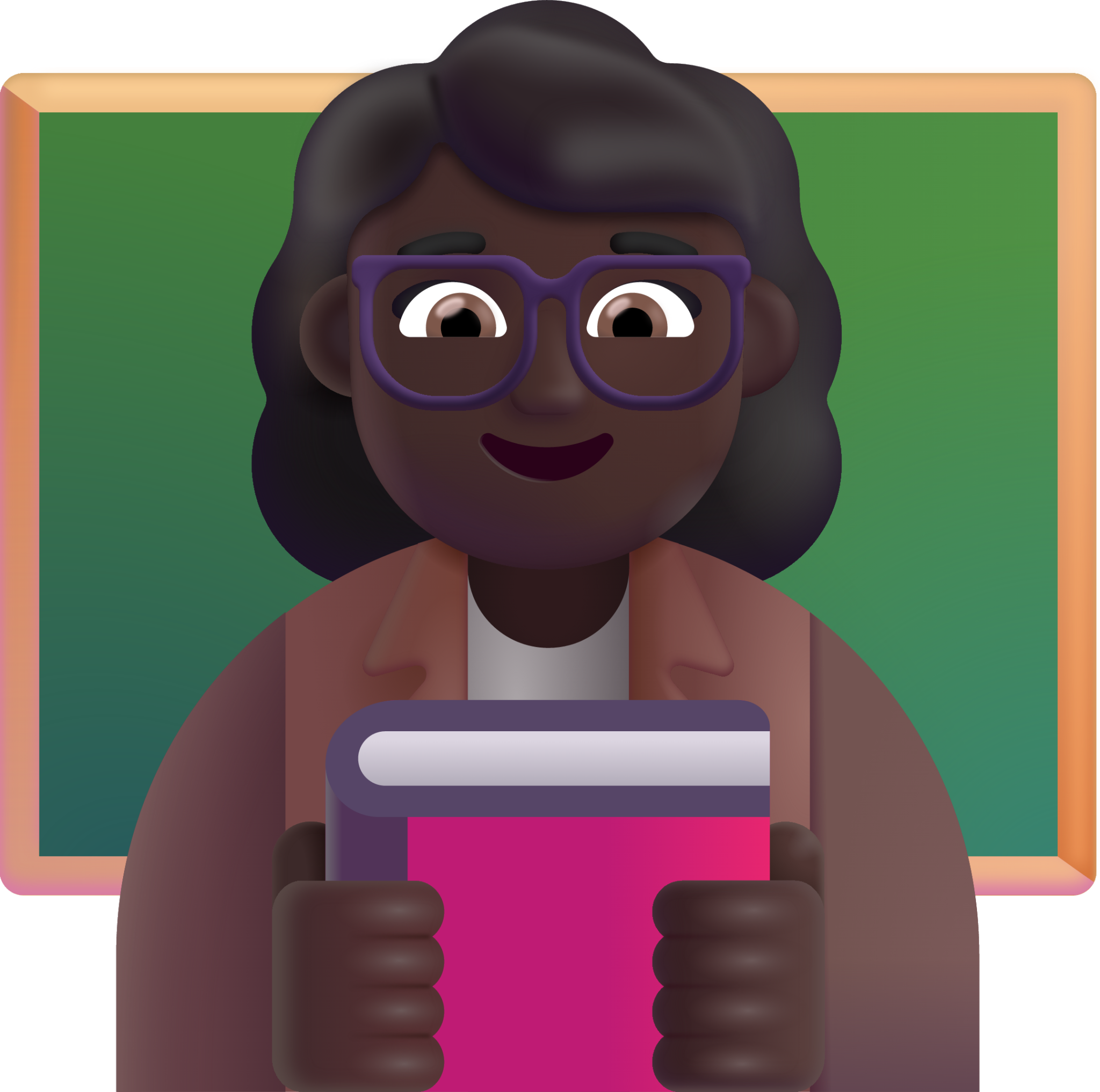 woman teacher dark emoji