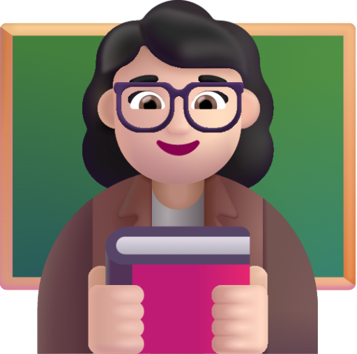 woman teacher light emoji