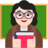 woman teacher light emoji