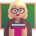 woman teacher medium light emoji