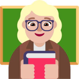 woman teacher medium light emoji