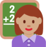 woman teacher: medium skin tone emoji