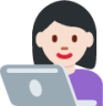 woman technologist: light skin tone emoji