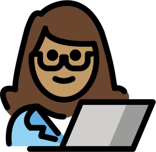 woman technologist: medium skin tone emoji
